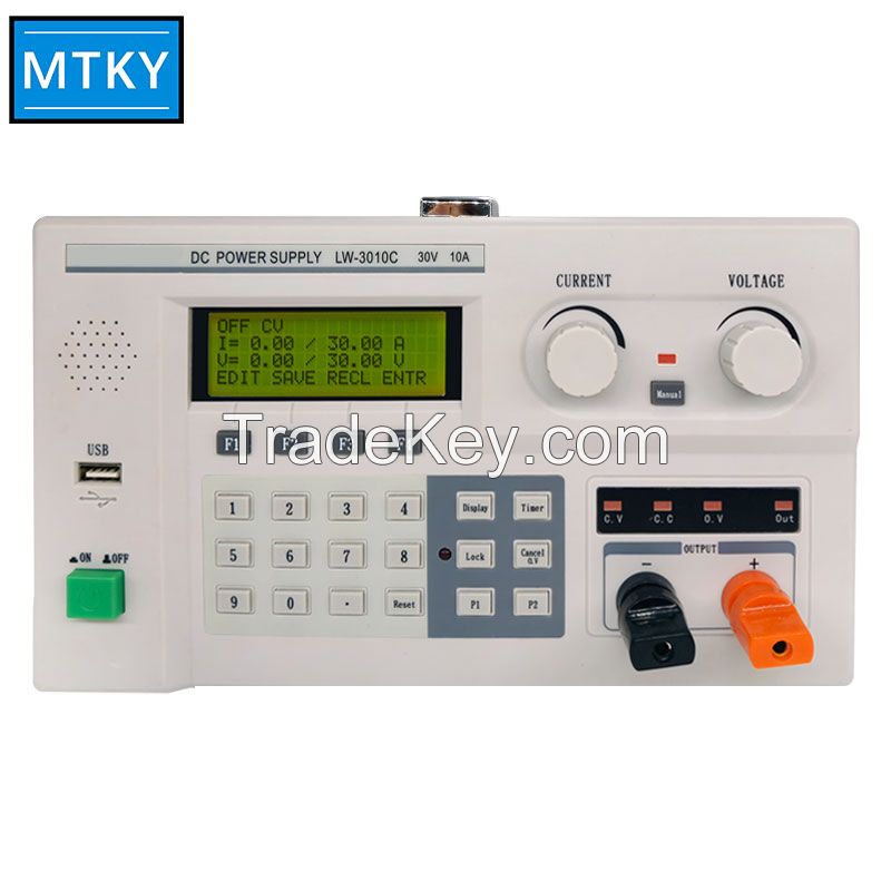 30V 10A Digital Adjustable Power Source Programmable DC Regulated Power Supply for Laboratory Testing