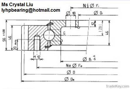 060. 20. 0414. 500. 01. 1503 Four point contact ball bearing