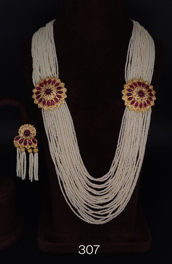 White Layered Necklace Sets