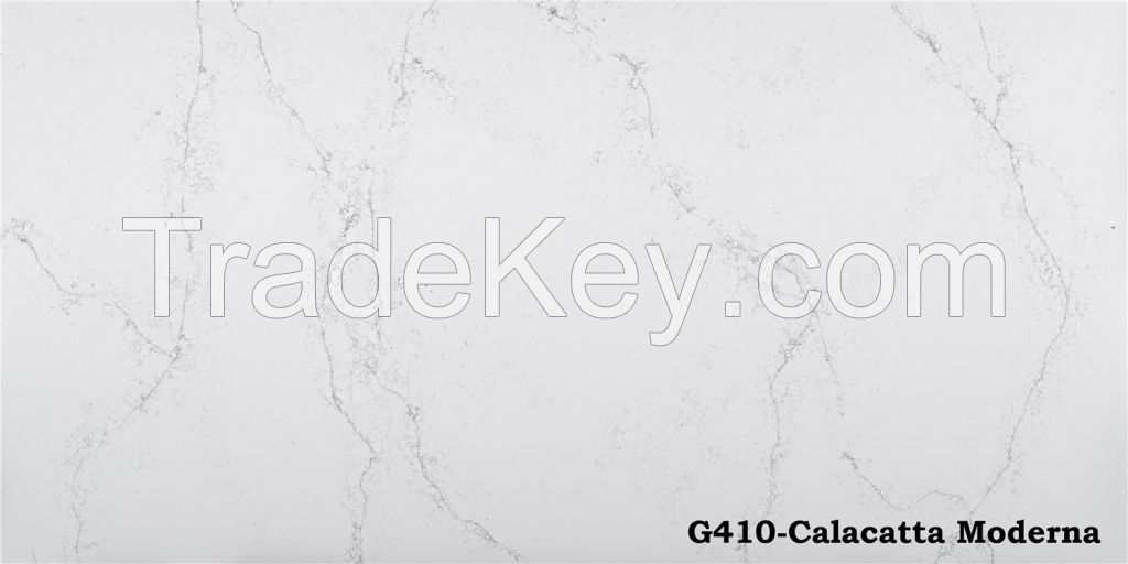 Natural Style Artificial Quartz Calacatta White Slabs;calacatta kitchen countertops