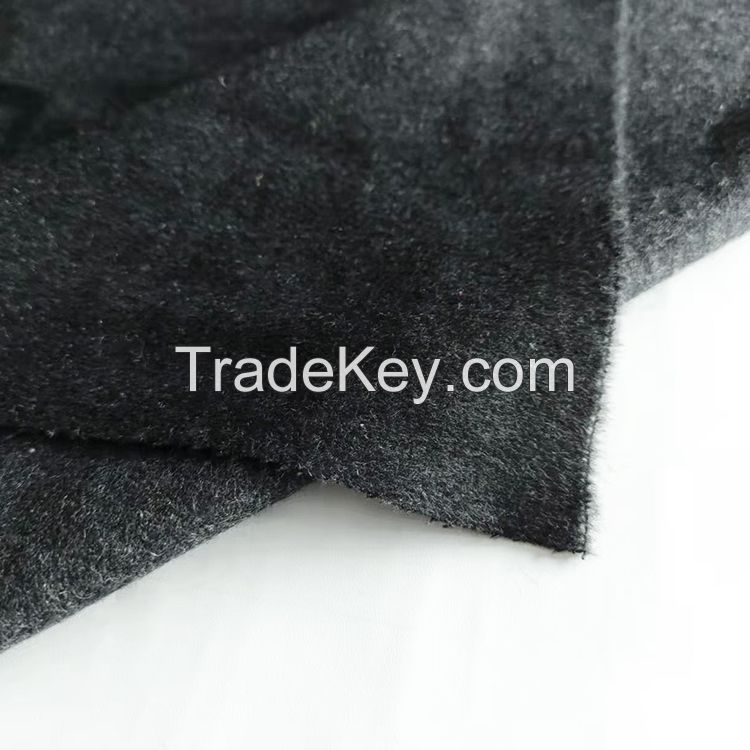 Luxury vicryl mesh 40%wool 60%oth Single-sided crystal smooth wool fabric 710G/M