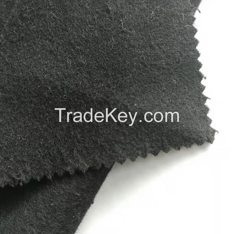 Anti radiation silver clothing 50%wool 50%oth single-sided smooth wool fabric 570-600G/M