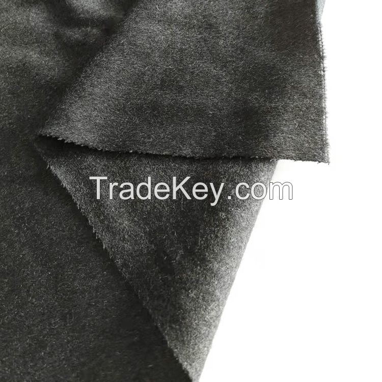 Luxury vicryl mesh 40%wool 60%oth Single-sided crystal smooth wool fabric 710G/M