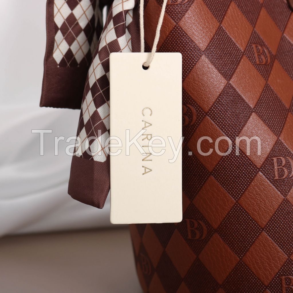 Custom Thick Hang Tag for Clothing Gold Foiled Paper Hang Tags