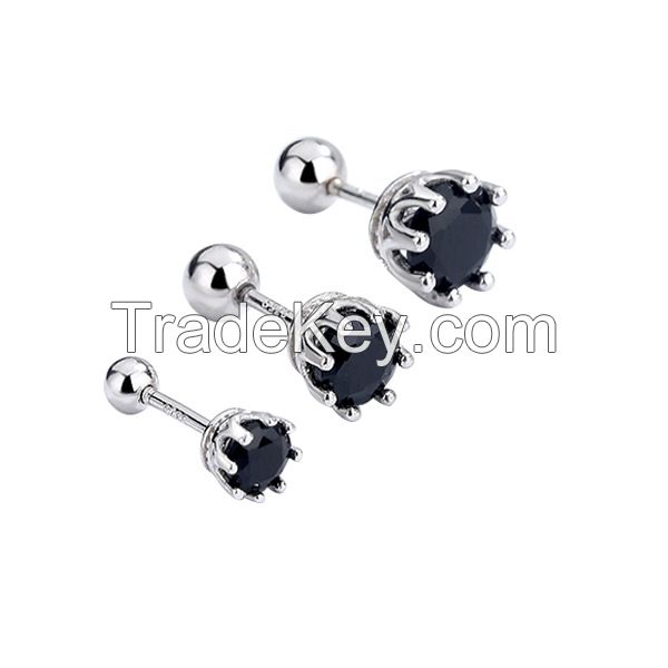 black cz men's earrings