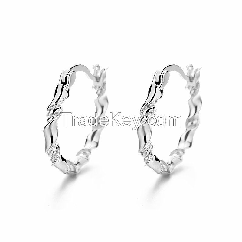 twisted hoop earrings