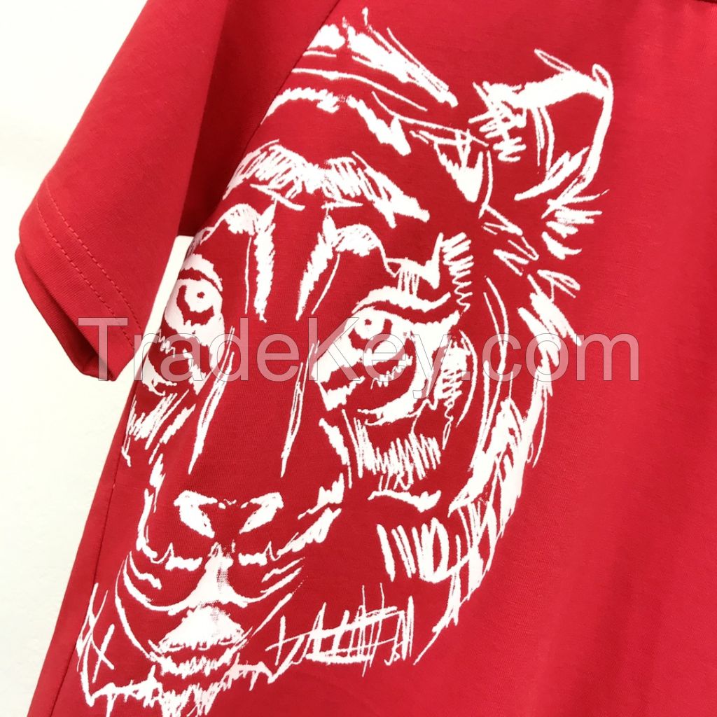 2022 kids top quality tiger t-shirts children clothing