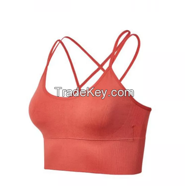 Large Size Cross Beautiful Back Yoga Sports Bra shockproof Breathable Fitness Sports Vest Women