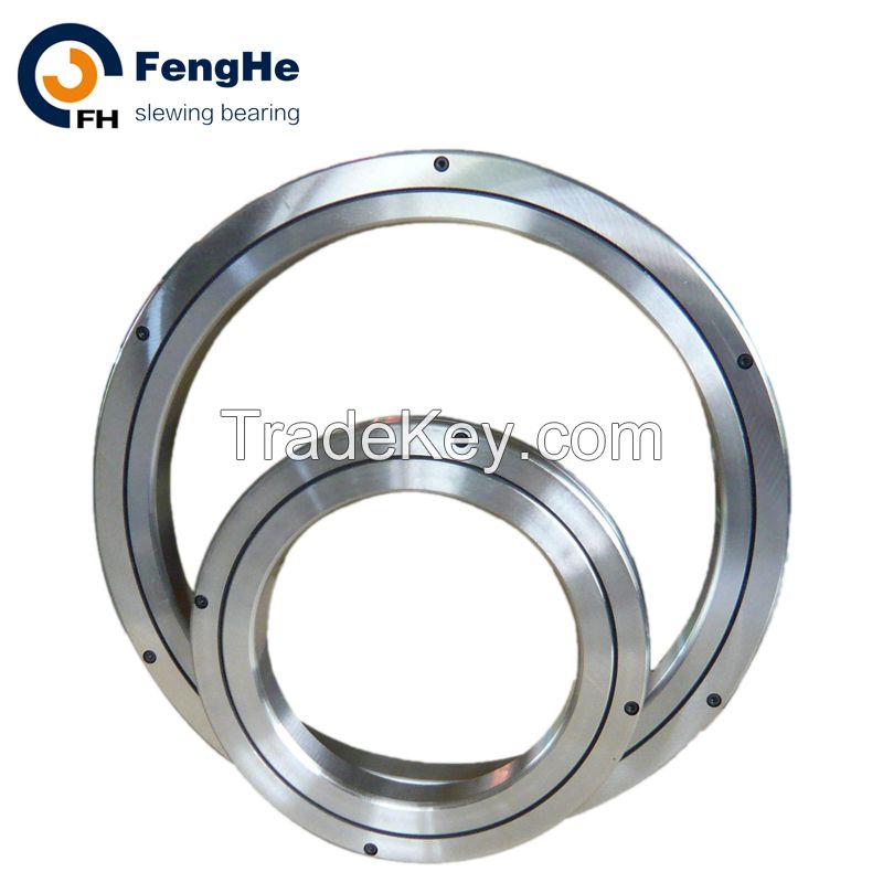 Customized Single Row Four Contact Ball Slewing Bearing Without Gear, Environmental Equipment Used Light Type Slewing Bearings