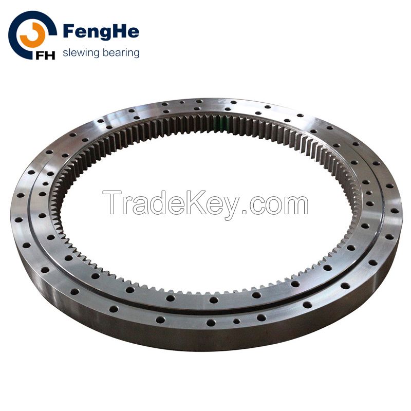 Customized Single Row Four Contact Ball Slewing Bearing Without Gear, Environmental Equipment Used Light Type Slewing Bearings