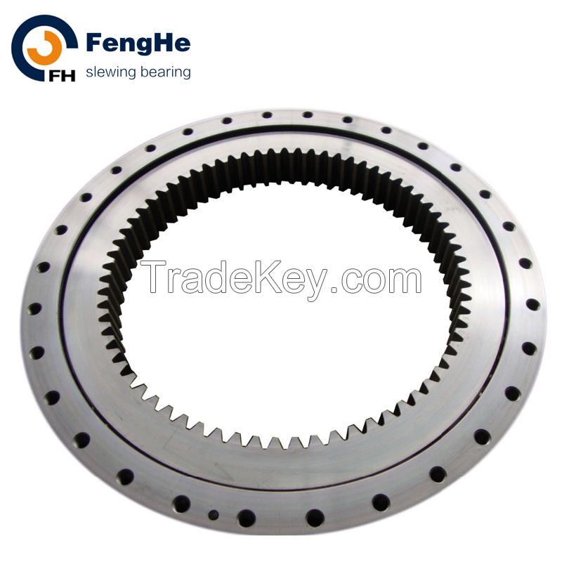 Customized Single Row Four Contact Ball Slewing Bearing Without Gear, Environmental Equipment Used Light Type Slewing Bearings