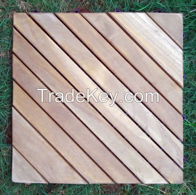 Interlock Wood Deck Tile, Garden deck, Pool side deck