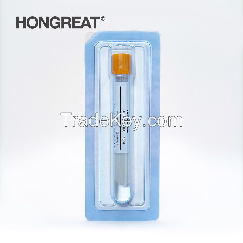 Vacuum Platelet Rich Plasma ACD+Gel with HA Tube 10ml