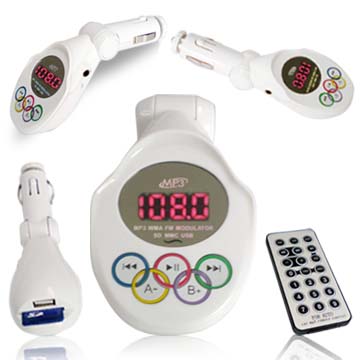 KNT hot sale Olympic Circle mp3 fm transmitter--P-218T