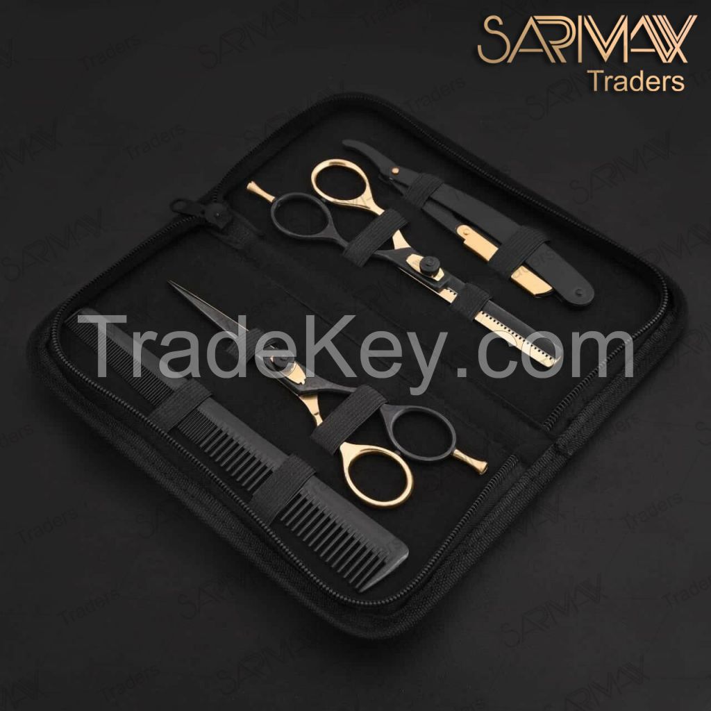 Barber Hair Cutting & Dressing Scissors Set/Salon Black Scissors Salon & Personal Use