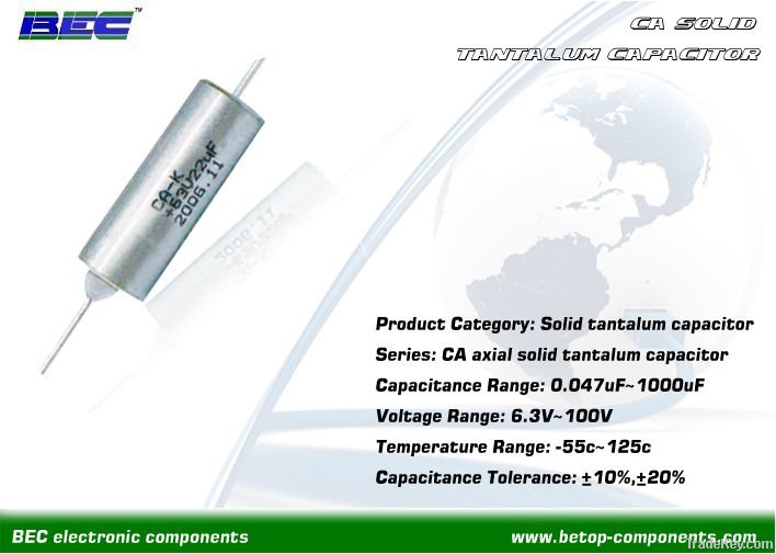 CA Series Axial Solid Tantalum Capacitor