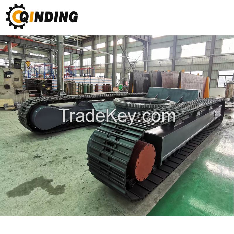 QDST-10T 10 Ton Steel Track Undercarriage Chassis for Crane, Road Paves, Pipelayers 2876mm x 669mm x 400mm