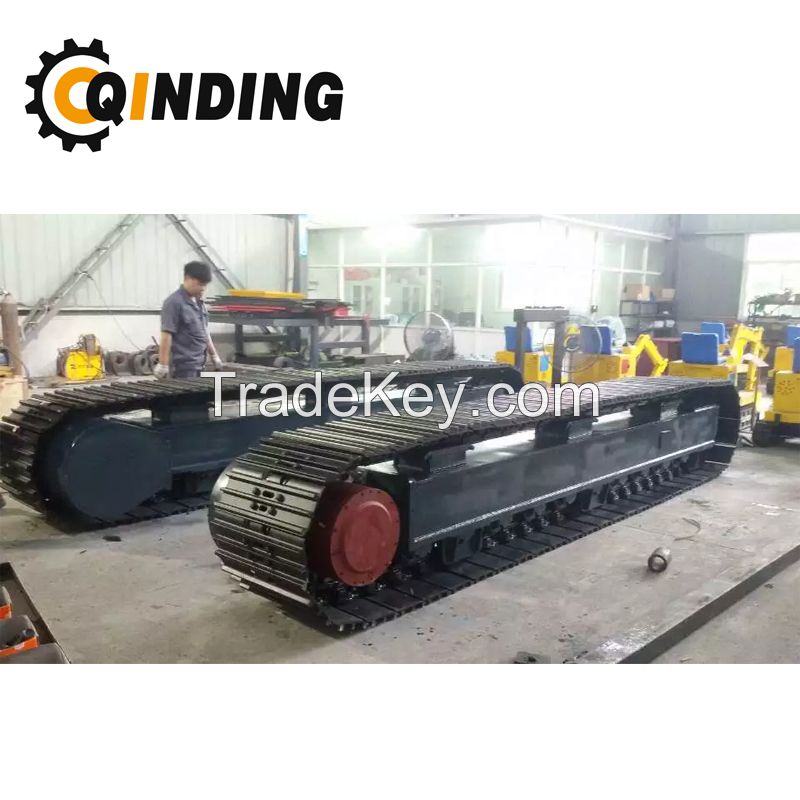 QDST-10T 10 Ton Steel Track Undercarriage Chassis for Crane, Road Paves, Pipelayers 2876mm x 669mm x 400mm