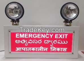 Industrial Emergency Light with  Exit Signage -Indoor