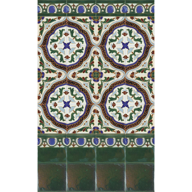 XVI Total Handmade Moorish Arab Cuenca Tiles #2