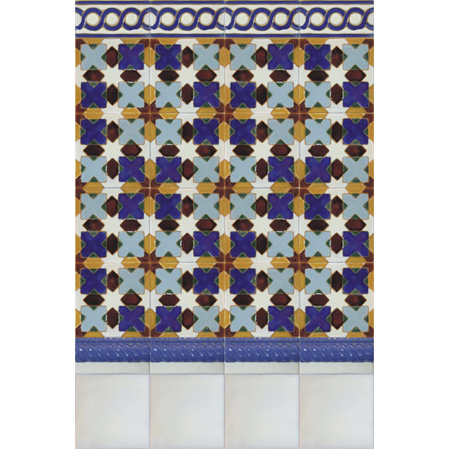 XVI Total Handmade Moorish Arab Cuenca Tiles #3