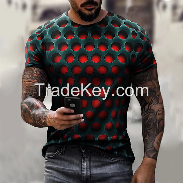 2022 Fashion Custom Designer Short Sleeve 3d Round Neck Men&#039;s T-Shirt For Daily Casual