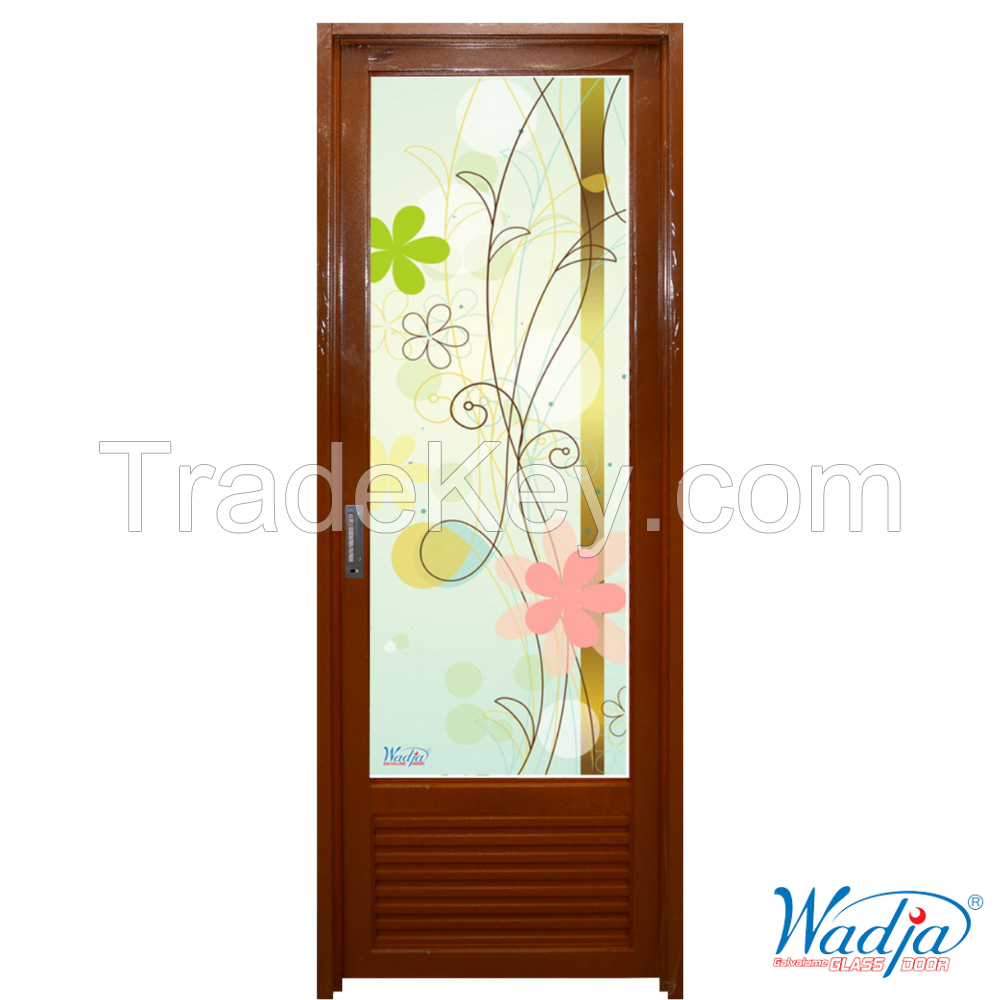 Wadja Glass Door Full - Bathroom Steel Door with Mirror inside