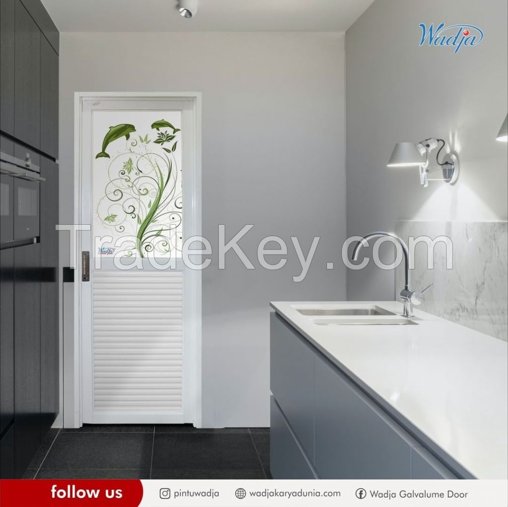 Bathroom Steel Door of Wadja Karya Dunia Brand - Glass Steel Door