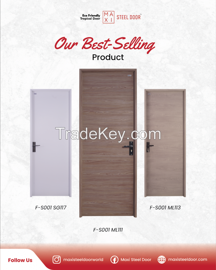 Maxi Steel Door Galvalume Door for Interior Exterior House Apartment Hospital Office School