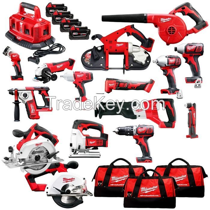 Shipping Fast Milwaukee M18 18-Volt Lithium-Ion Cordless Combo Tool Kit (15-Tool)