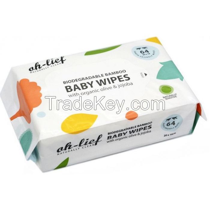 Selling Oh Lief - Baby Wipes Biodegradable Bamboo 64s