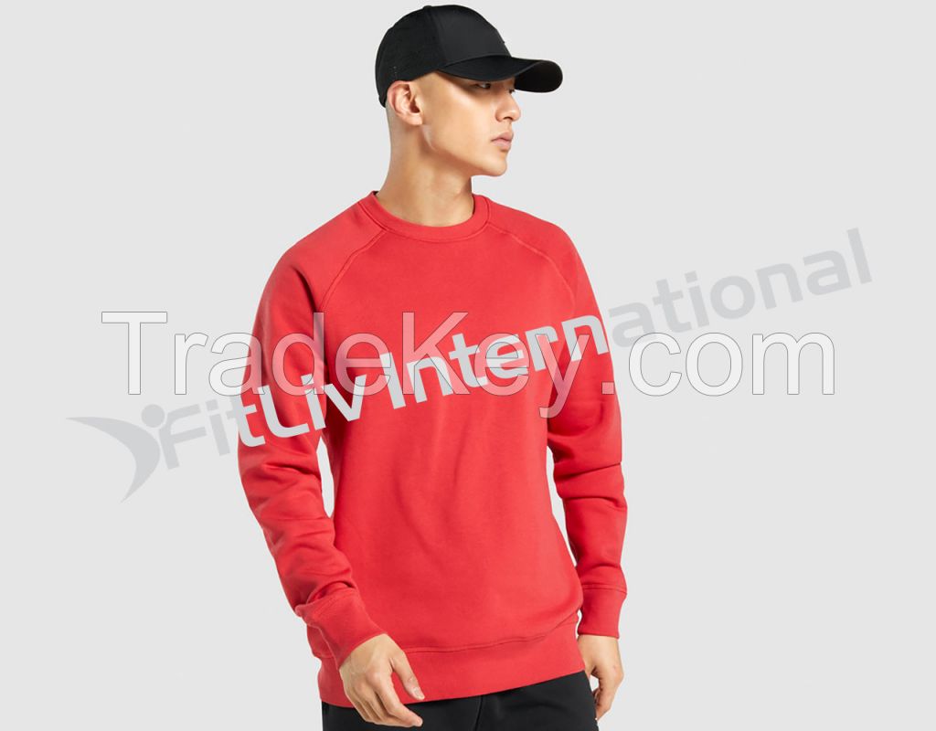 Plain Unisex Crewneck Sweatshirt Pullover Wholesale Custom Logo Men's Sweatsuits Jogger Set