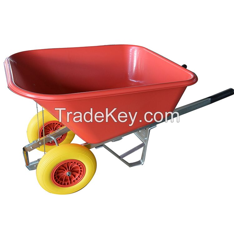 60L Single Wheel Construction Concrete Garden Hand Trolley Steel Wheelbarrow