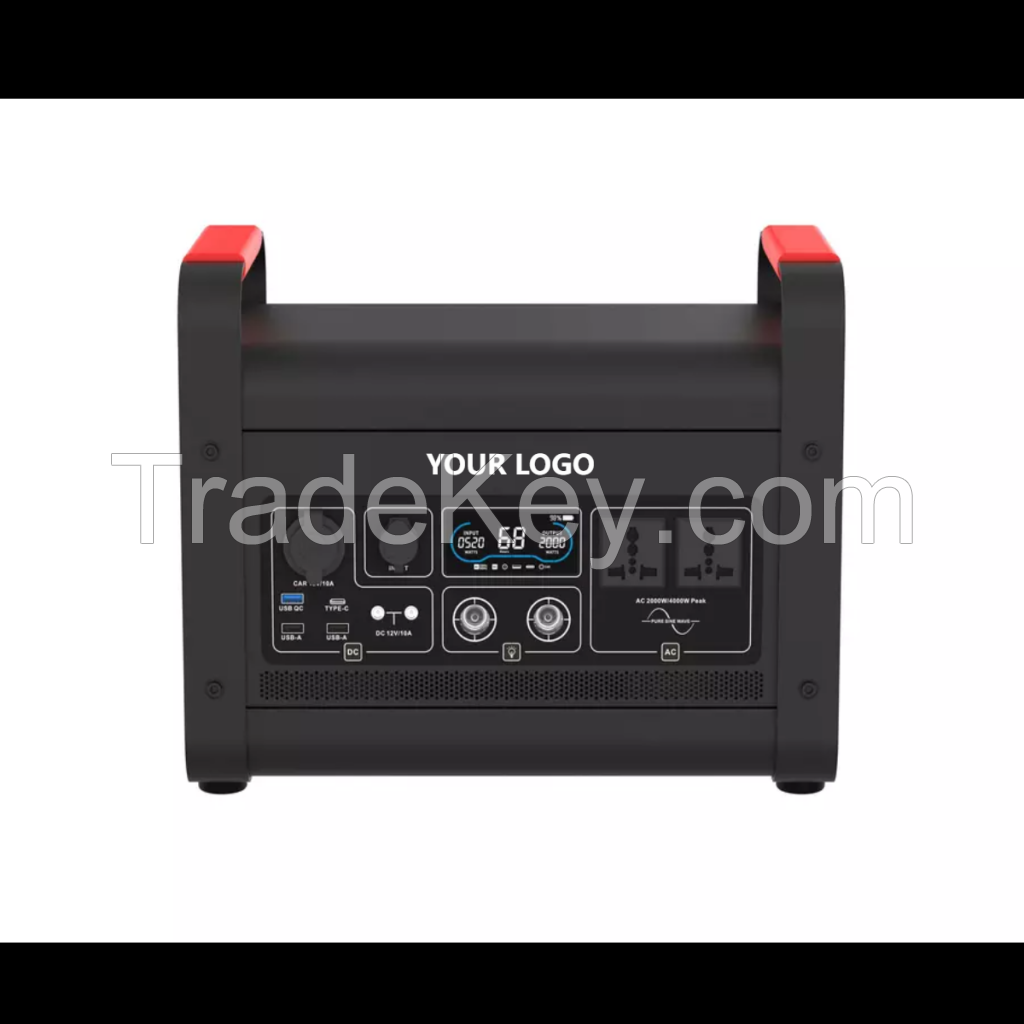  Newest 2000w 220v 1536wh emergency battery power supply solar portable generator