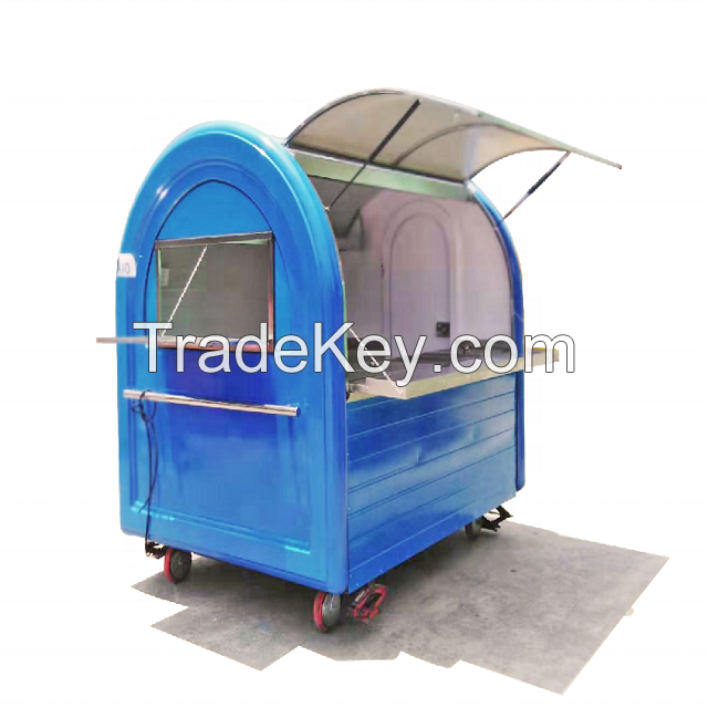 Mobile food truck 7.5ft dining car food trailer for europe vendors hotdog food cart