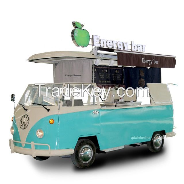 Mobile food truck 7.5ft dining car food trailer for europe vendors hotdog food cart