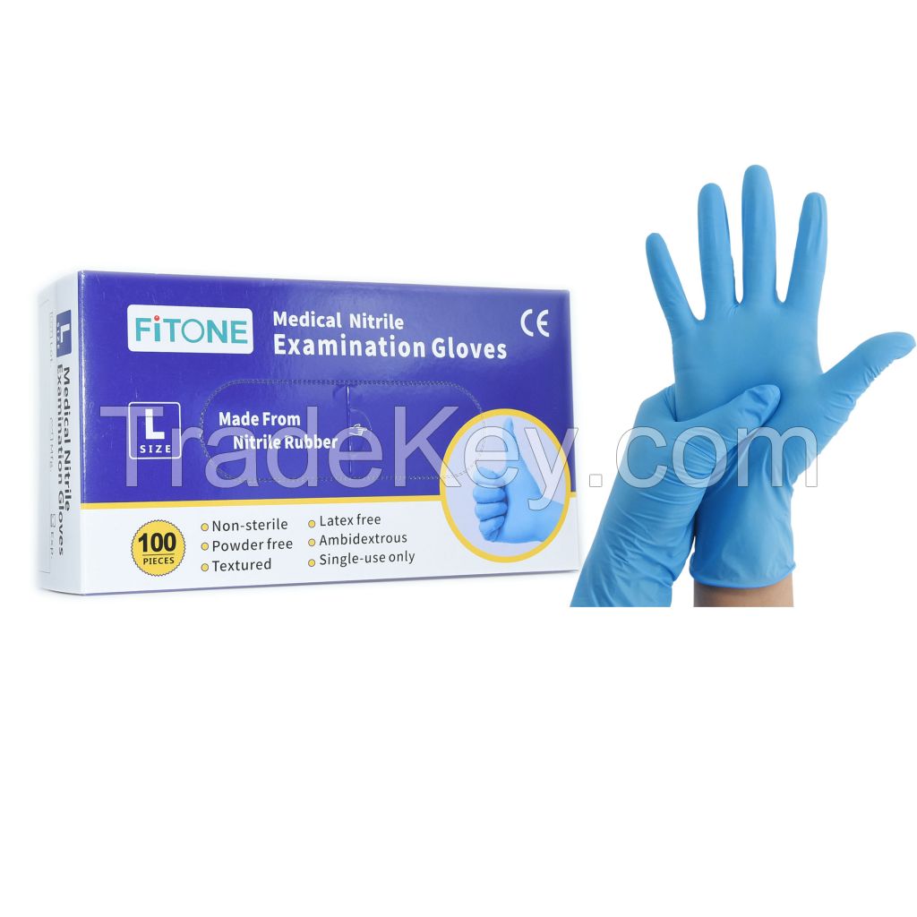 Chemical Resistant Safety Work Nitrile Gloves Hands Gloves Disposable Manufacturer Food Grade Nitrile Examination Glove