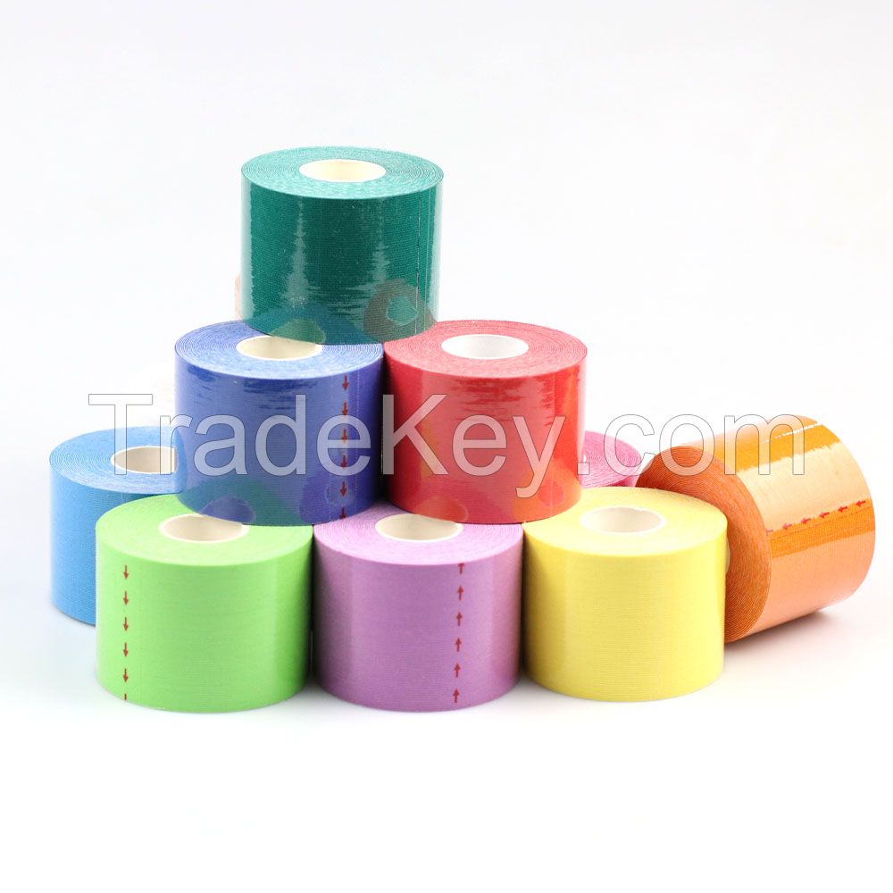 Cotton Muscle Therapy Sports Kinesiology Tape Muscle Protection for Excellent Skin Cohesiveness Contact Sustaining Power