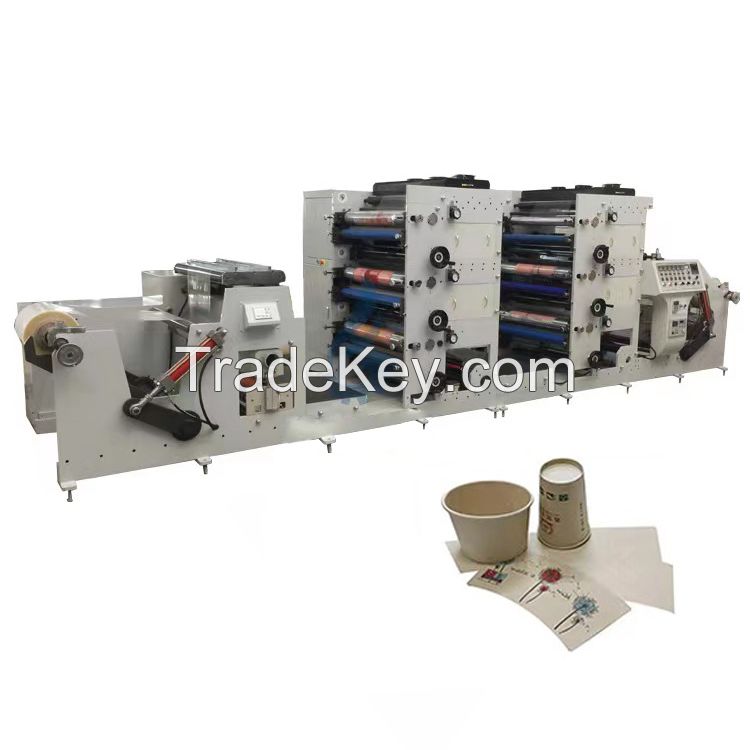 RY320 Automatic Small Label Stock Roll to Roll High Quality Flexographic Printer Type Flexo Printing Machine Key Training Food