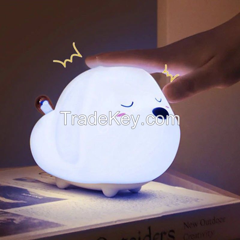 Creative Intelligent Touch Control With BT Audio Led Night Light Music Sound Box Eye Protection Lamp Bedroom Bedside Wireless