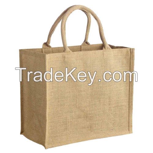Wholesale Plain Shopper Bag Custom Printed Large Natural Eco Friendly Jute Shopping bag for gifts