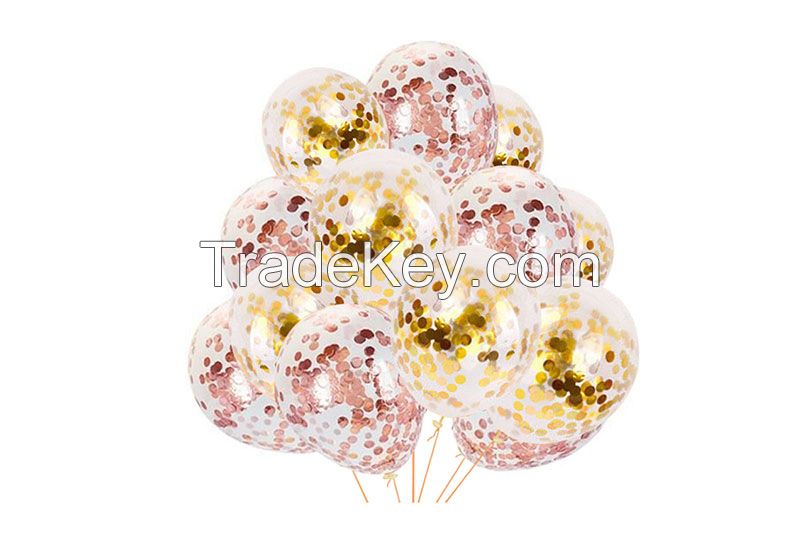 12 inch gold confetti balloons