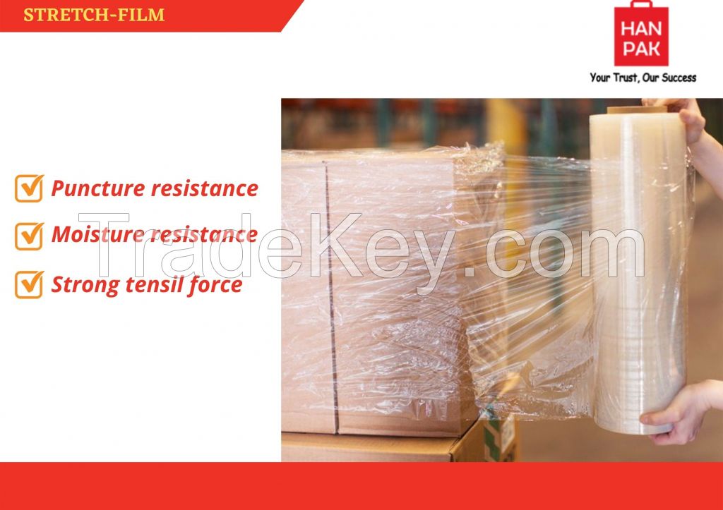 Polyethylene Transparent Stretch film for packing Handy stretch film made in Vietnam