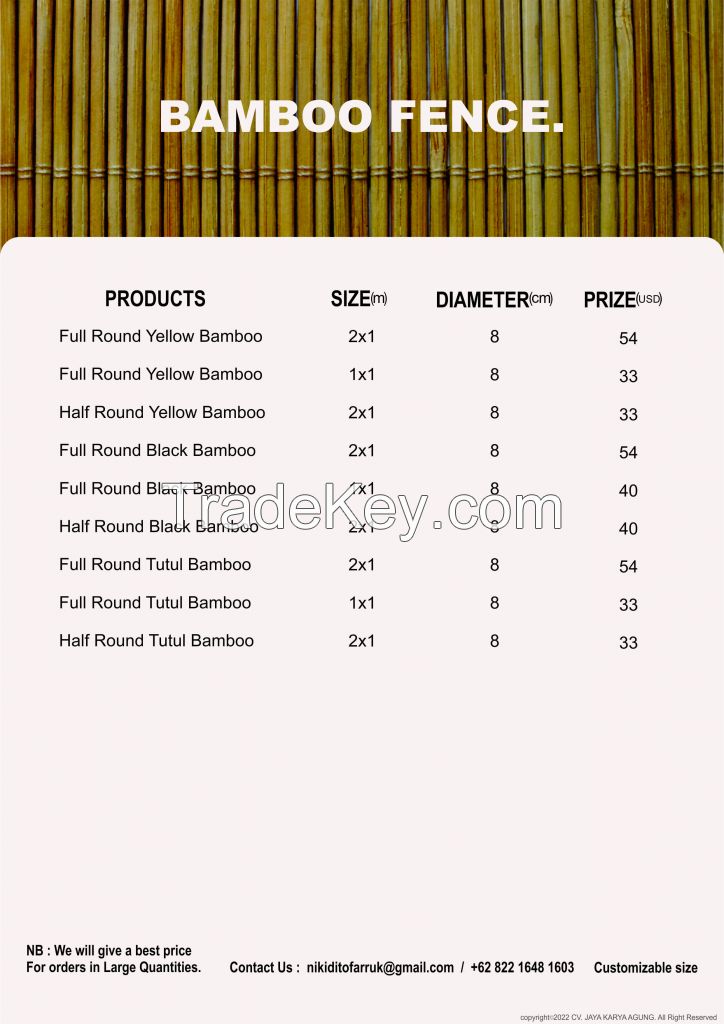 Bamboo Raw Materials