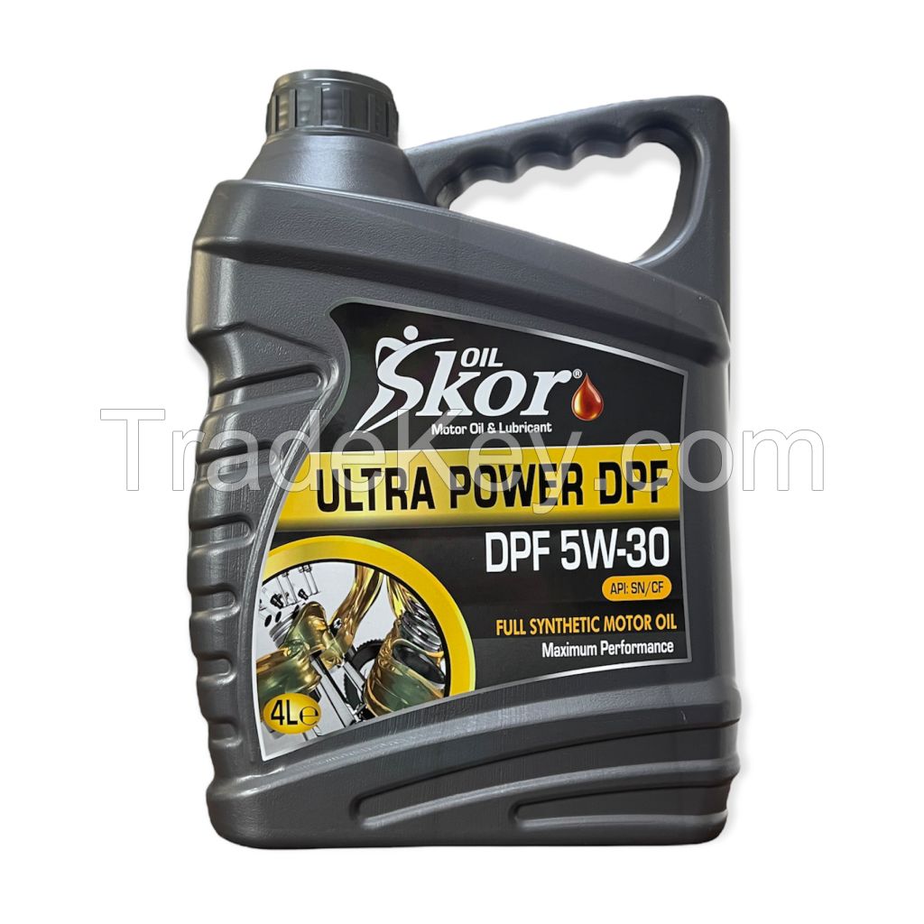 SkorOil DPF 5w30 SN/CF Ultra Power High Performance Motor Oil Premium Series 4 Liter Engine Oil Lubricants