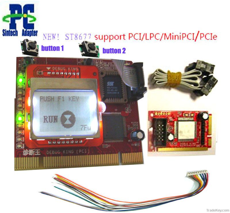 pci mini pci-e, LPC diagnostic test debug post card for desktop laptop