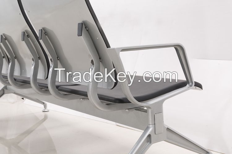 Factory Supply Airport Public Area Waiting Chair 3-seater Hospital PU Row Chair For Sale