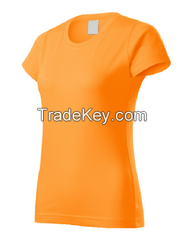 Wholesale Factory Sale 100% Cotton Women Custom Printing T-shirt OEM Logo Blank Plain T shirts For Ladies From Bangladesh