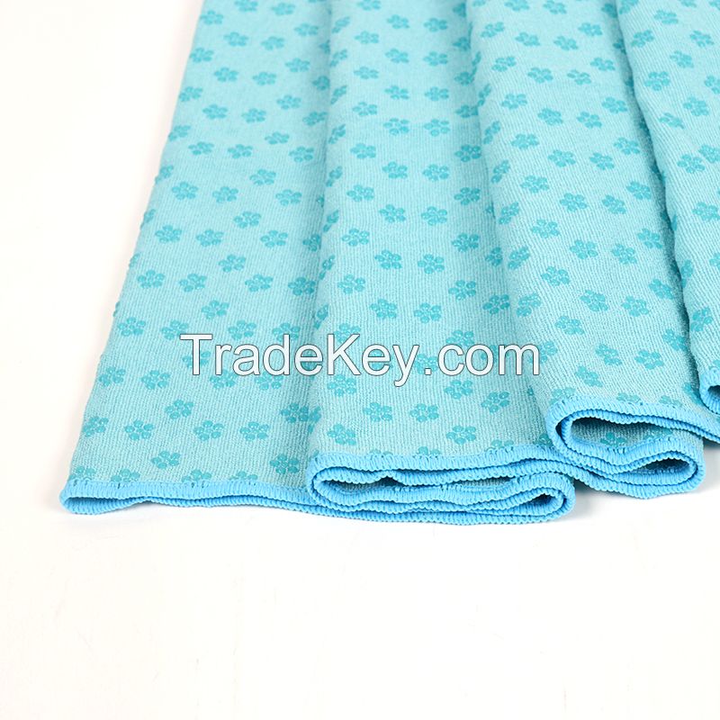 Wholesale Eco Friendly Grip Dot Yoga Towel Microfiber Non Slip Yoga Mat Towel with PVC Grip Dots