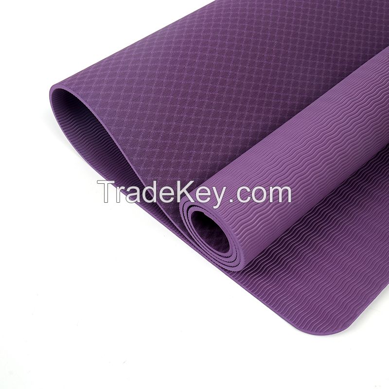 High Quality Anti Slip TPE 6mm Environmental Friendly Custom Printing Yoga Mat